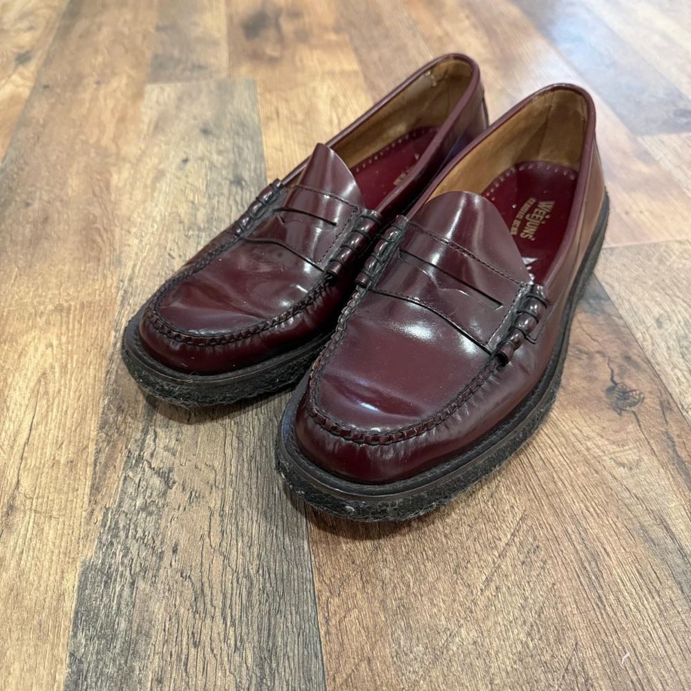 G.H. Bass Weejuns Loafers Men’s 10 Ox Blood Red Whitney Crepe Sole Shoes